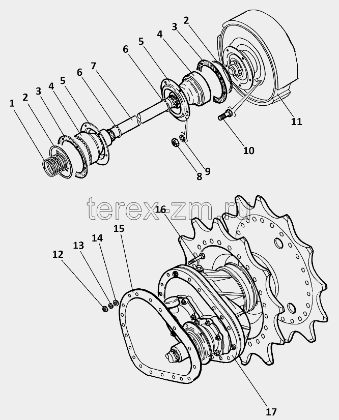 Схема главная передача газ 71