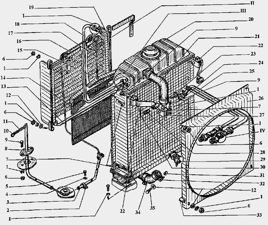 Мтз 82 масляный радиатор схема
