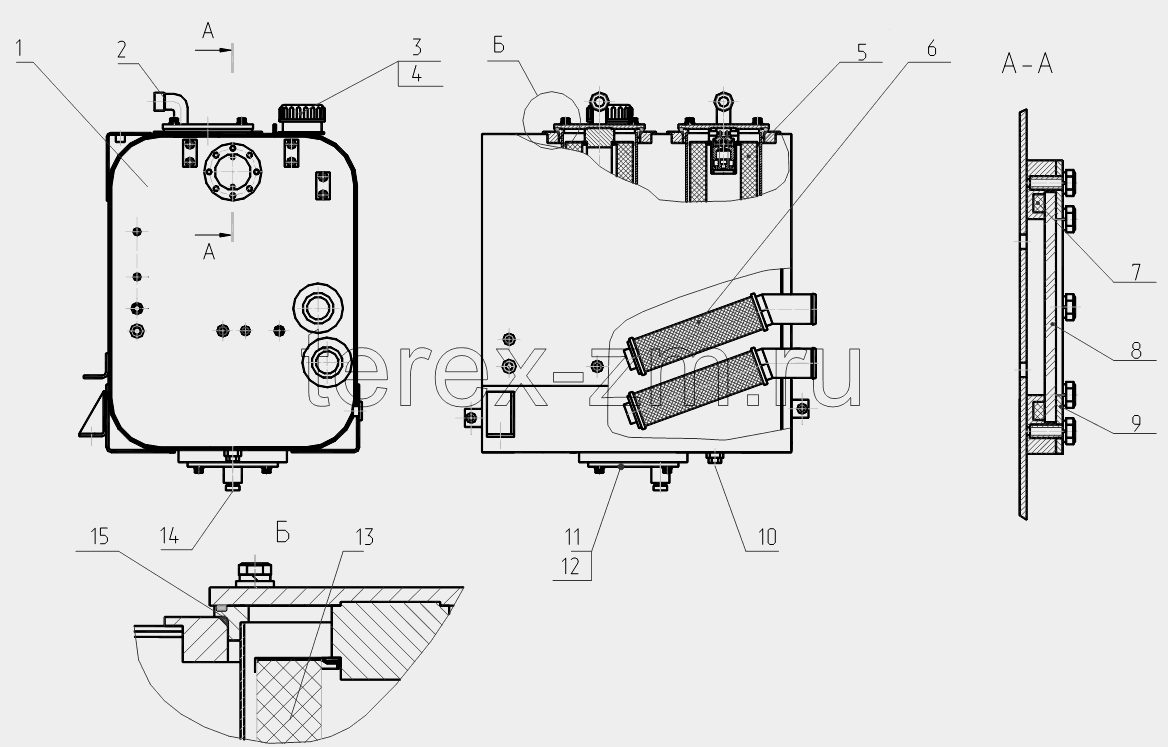 Бак гидравлический чертеж